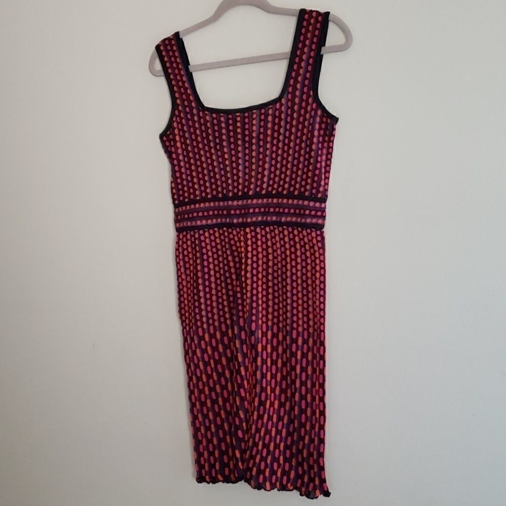 Vintage MISSONI Valentino red and black Polka Dot dress size 8 pinup retro style